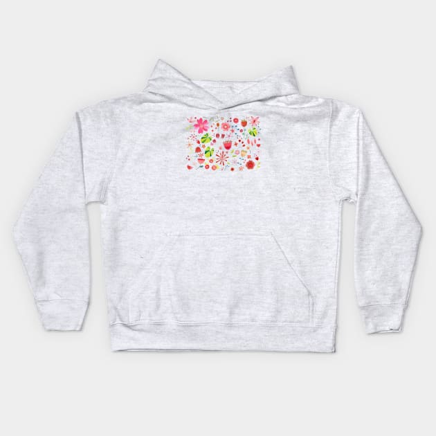 Wild Meadow Flowers Kids Hoodie by NicSquirrell